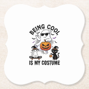 Dessous-de-verre En Papier C'est Cool C'est Costume Halloween Fantôme Citroui