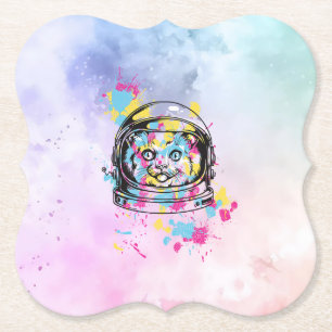 Dessous-de-verre En Papier Chat Astronaute