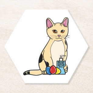 Dessous-de-verre En Papier Chat Corona Pâques