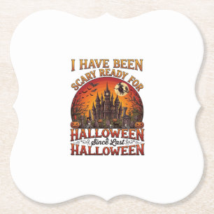 Dessous-de-verre En Papier Château Hanté Halloween Sorcière Citrouille Prêt E