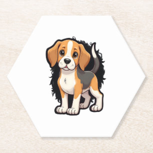 Dessous-de-verre En Papier Chemise beagle Chien T