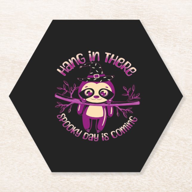 Dessous-de-verre En Papier Chemise classique Halloween Sloth (ver.1) (Devant)