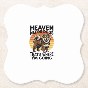 Dessous-de-verre En Papier Chemise de chien Chow Chow Heaven Hommage Vintage