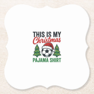 Dessous-de-verre En Papier Chemise de pyjama de Noël de football
