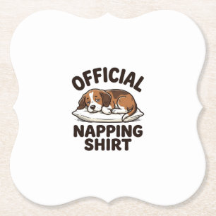 Dessous-de-verre En Papier Chemise de repos officielle Chien endormi Design v