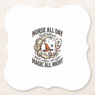 Dessous-de-verre En Papier Chemise d'infirmière Halloween Sorcière Médicale É