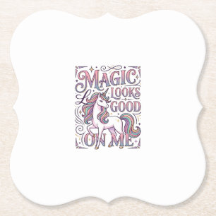 Dessous-de-verre En Papier Chemise graphique tendance Licorne Magique me va b