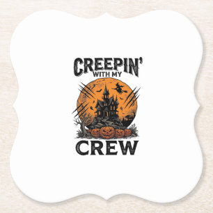 Dessous-de-verre En Papier Chemise Halloween Maison Hantée Creepin With My Cr