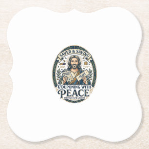 Dessous-de-verre En Papier Chemise Jésus Coupon Frugalité Foi Design