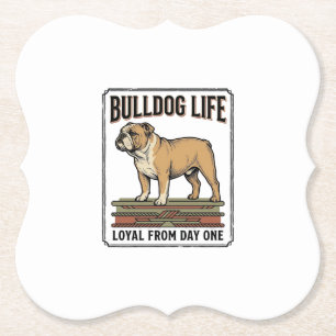 Dessous-de-verre En Papier Chemise pour amateur de Bouledogue Art de chien gr