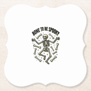 Dessous-de-verre En Papier Chemise squelette effrayant Halloween vintage Bone