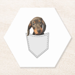 Dessous-de-verre En Papier Chien de poche Dachshund