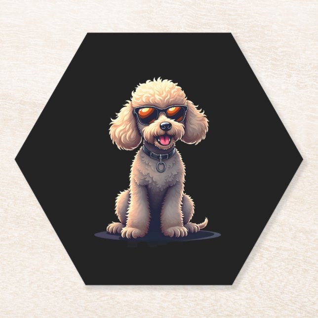 Dessous-de-verre En Papier Chiens Amoureux des animaux de canicules amusants  (Devant)