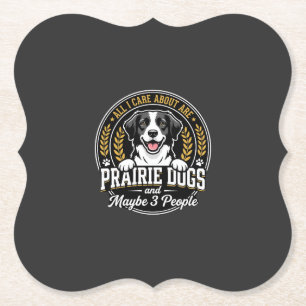 Dessous-de-verre En Papier Chiens de Prairie Peut-être 3 Personnes Design