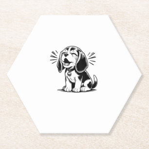 Dessous-de-verre En Papier chiot beagle adorable, Amoureux des animaux de fam