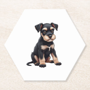 Dessous-de-verre En Papier Chiot Schnauzer Miniature (3)