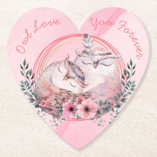 Dessous-de-verre En Papier Chouettes mignonnes