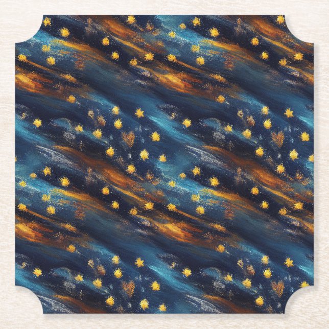 Dessous-de-verre En Papier Ciel des étoiles (Devant)
