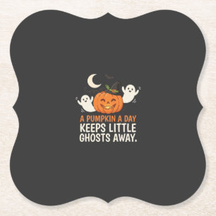 Dessous-de-verre En Papier Citation de citrouille fantôme Halloween Design_1