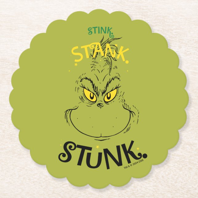 Dessous-de-verre En Papier Citation Grinch Mister Stink Stunk (Devant)