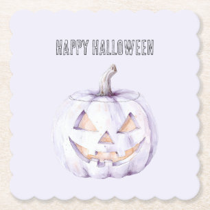 Dessous-de-verre En Papier Citrouille Halloween lavande