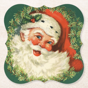 Dessous-de-verre En Papier Clause Santa vintage