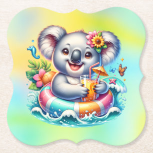 Dessous-de-verre En Papier Cliparts de sublimation de koala d'été-97702