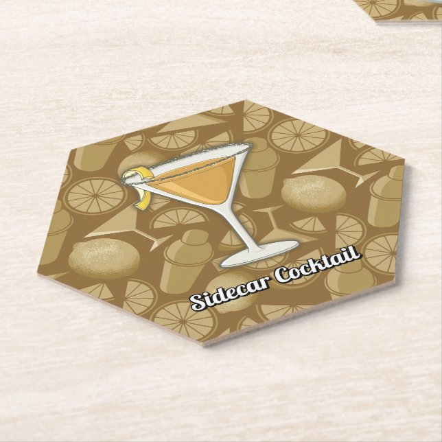 Dessous-de-verre En Papier Cocktail Sidecar (Incliné)