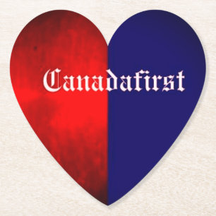 DESSOUS-DE-VERRE EN PAPIER COEUR CANADAFIRME