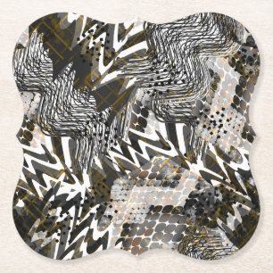 Dessous-de-verre En Papier Combiné, ethnique, africain .