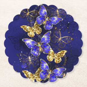 Dessous-de-verre En Papier Composition avec papillons Sapphire