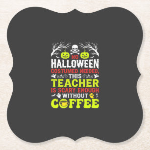 Dessous-de-verre En Papier Conception de café assez effrayante pour Halloween