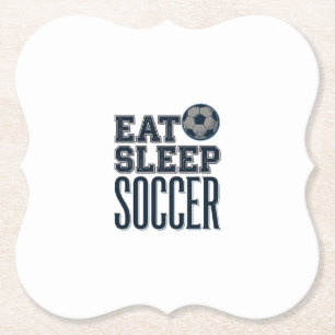 Dessous-de-verre En Papier Conception de chemise de football vintage Eat Slee