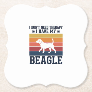 Dessous-de-verre En Papier Conception de chemise de thérapie pour chien Beagl