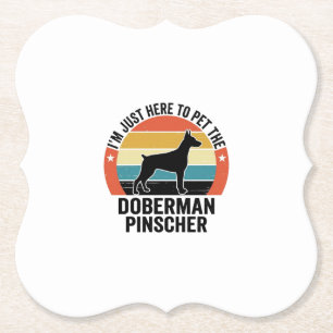 Dessous-de-verre En Papier Conception de chemise pour amateur de chien Doberm
