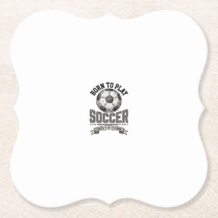 Dessous-de-verre En Papier Conception de chemise scolaire Vintage Soccer Born