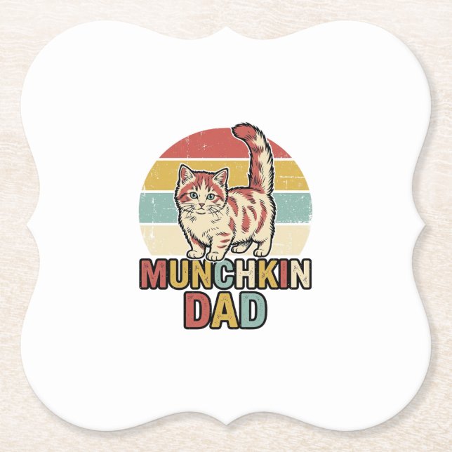 Dessous-de-verre En Papier Conception de chemise vectorielle pour papa Munchk (Devant)