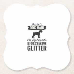 Dessous-de-verre En Papier Conception de drôle d'amant de chien à paillettes 