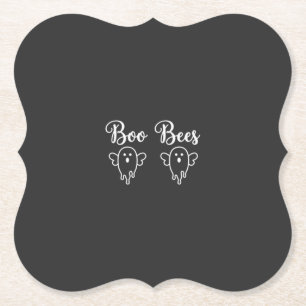 Dessous-de-verre En Papier Conception de fantôme d'Halloween de Boo Bees