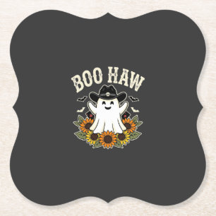 Dessous-de-verre En Papier Conception de fantôme Halloween occidental Bouh Ha
