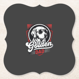 Dessous-de-verre En Papier Conception de lunettes de soleil Golden Dad Golden