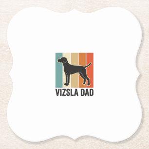Dessous-de-verre En Papier Conception de T-shirt pour papa de Vizsla vintage