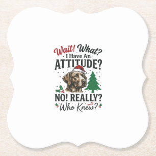 Dessous-de-verre En Papier Conception de vecteur de Noël d'attitude de chien