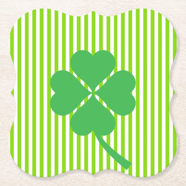 Dessous-de-verre En Papier Conception du jour de la St. Patrick (Devant)
