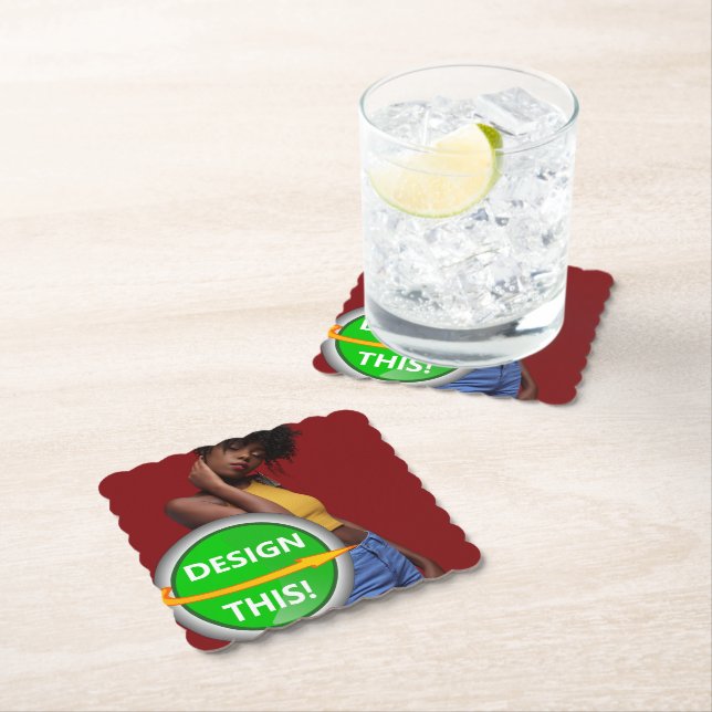 Dessous-de-verre En Papier COOL ! Dessous de verre de papier - Carré à bascul (En situation)