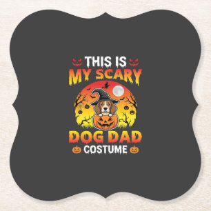 Dessous-de-verre En Papier Costume de sorcière Beagle drôle de papa chien d'H