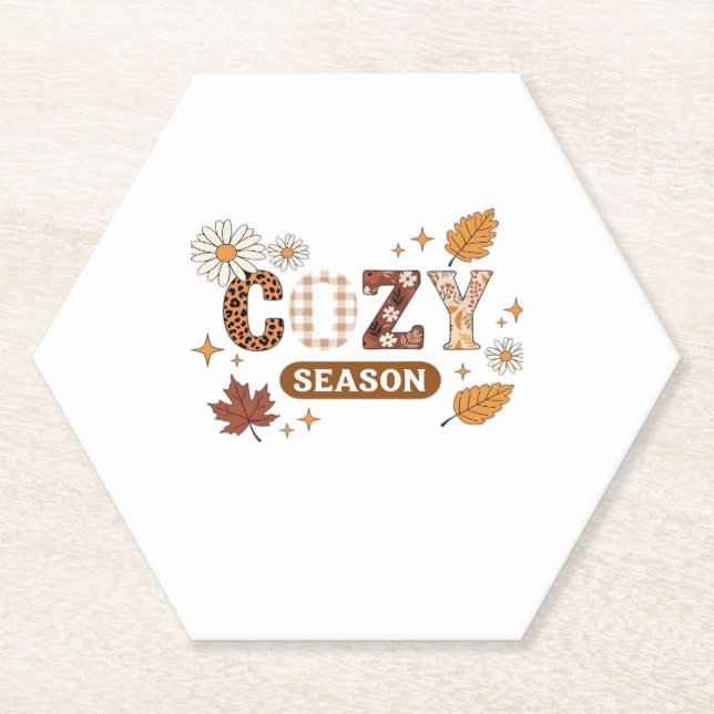 Dessous-de-verre En Papier Cosy Season T-Shirt surdimensionné (Devant)