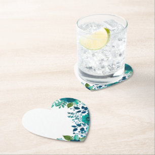Dessous-de-verre En Papier Couronne florale rustique de ferme Tapis de papier