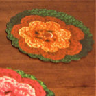 Crochet de concepteur de fleurs orange Imprimer ré