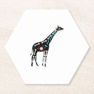 Dessous-de-verre En Papier Cute Crâne à sucre Giraffe mexicaine Halloween Jou